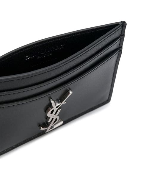 portatessere ysl|Portacarte Monogram in pelle in Nero .